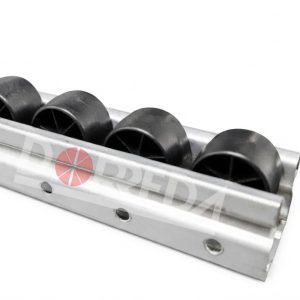 Riel de acero galvanizado 40mm rueda negra ESD